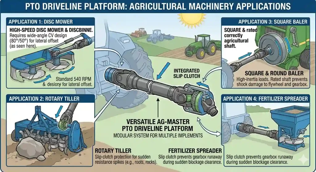 Applications of PTO Driveline in Agricultural Machinery