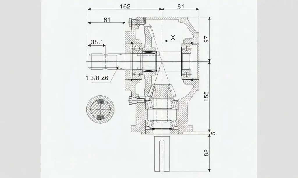EP-9.311 Rotary Tiller Gearbox parameter