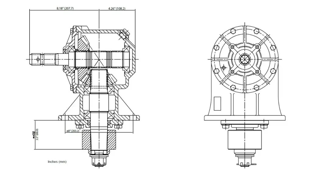 EP-RC-61 Rotary Cutter Gearbox Specifications
