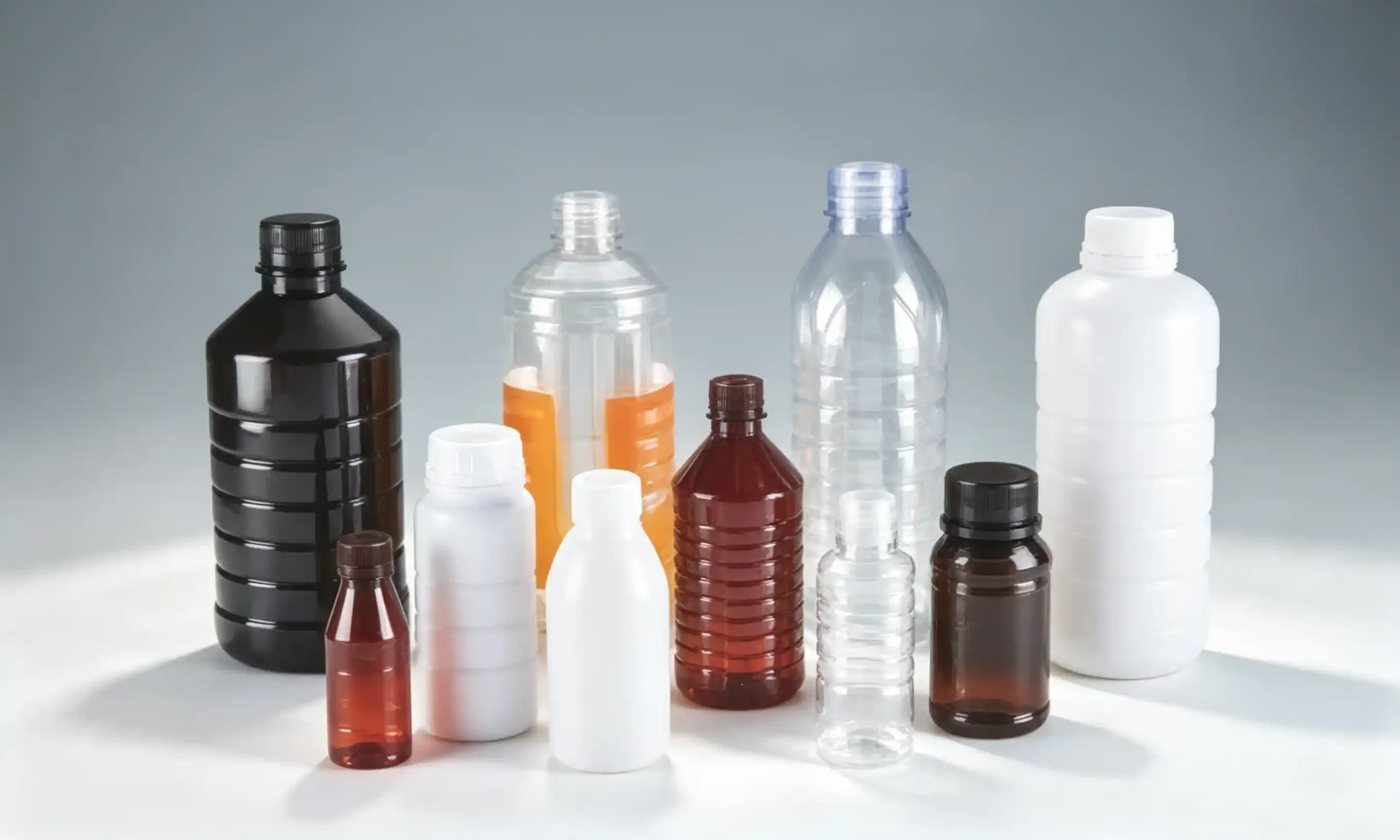 Chemical and pesticide containers blown on HGA HDPE blow molding machine