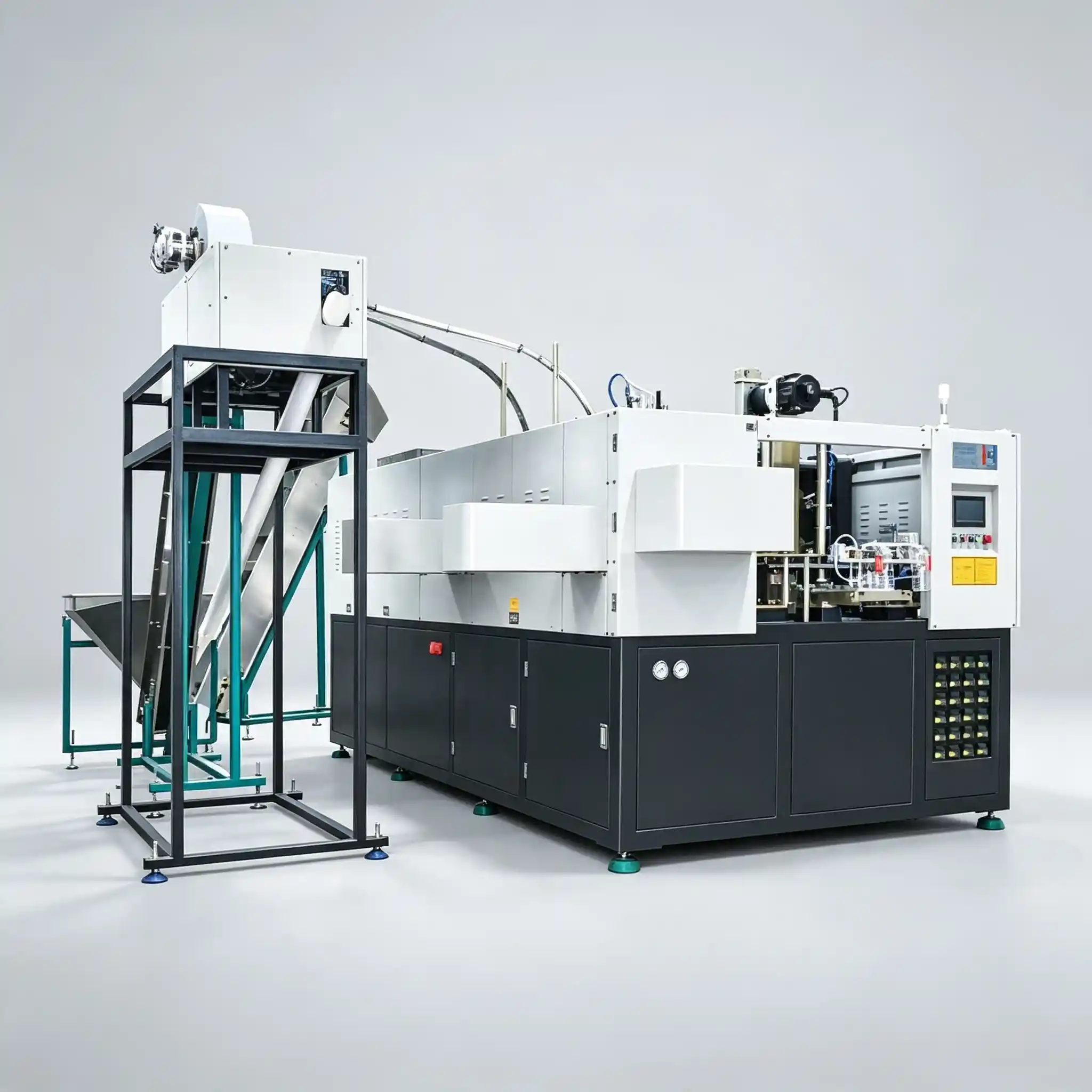 HGA Series edible oil bottle blow molding machine with handle front view