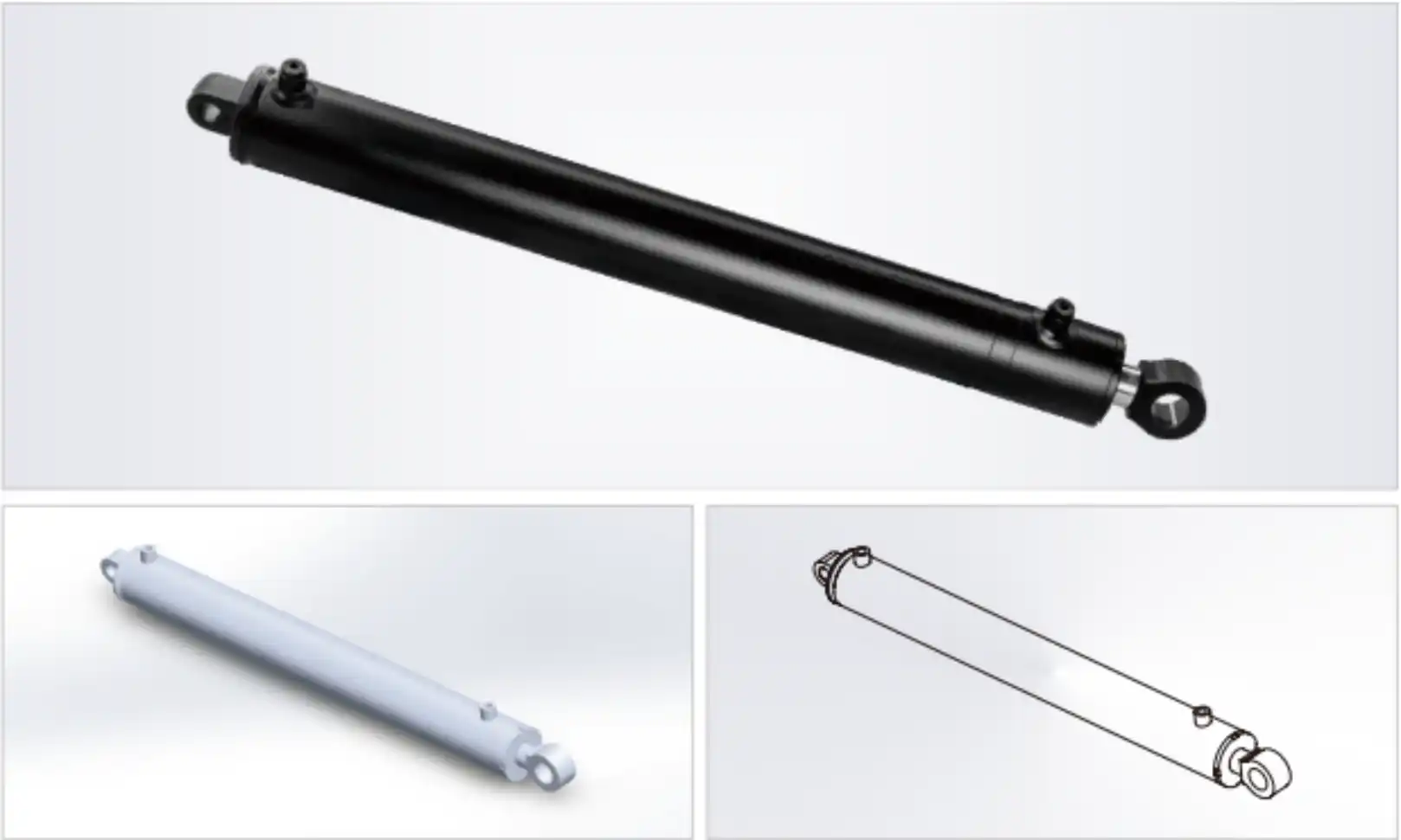 Grain Tank Lifting Cylinder for Combine Harvesters – HCYY11112016 grain tank lifting cylinder HCYY11112016 combine harvester 65mm bore 607mm stroke