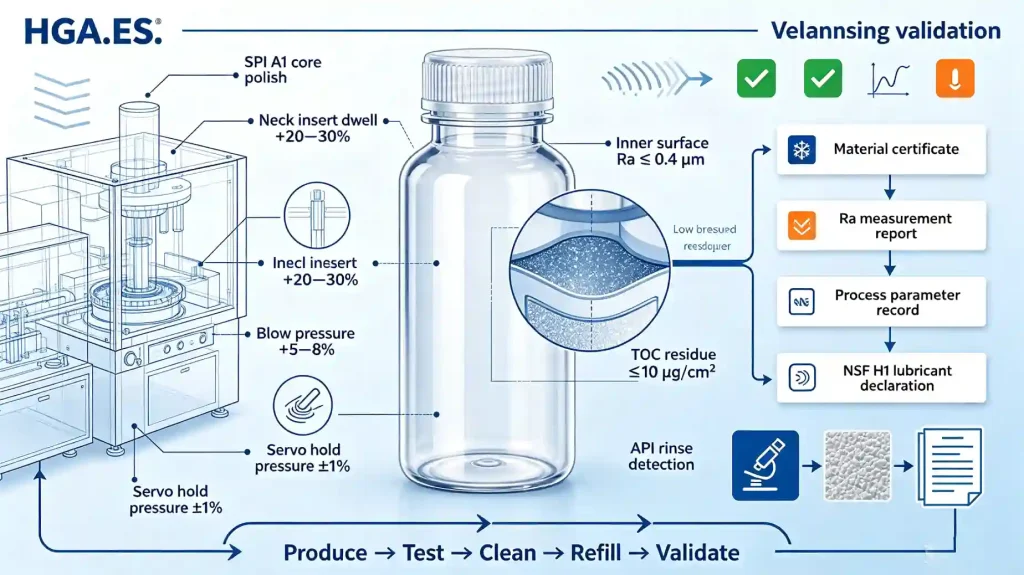 Refillable Container Production & Cleaning Validation Workflow
