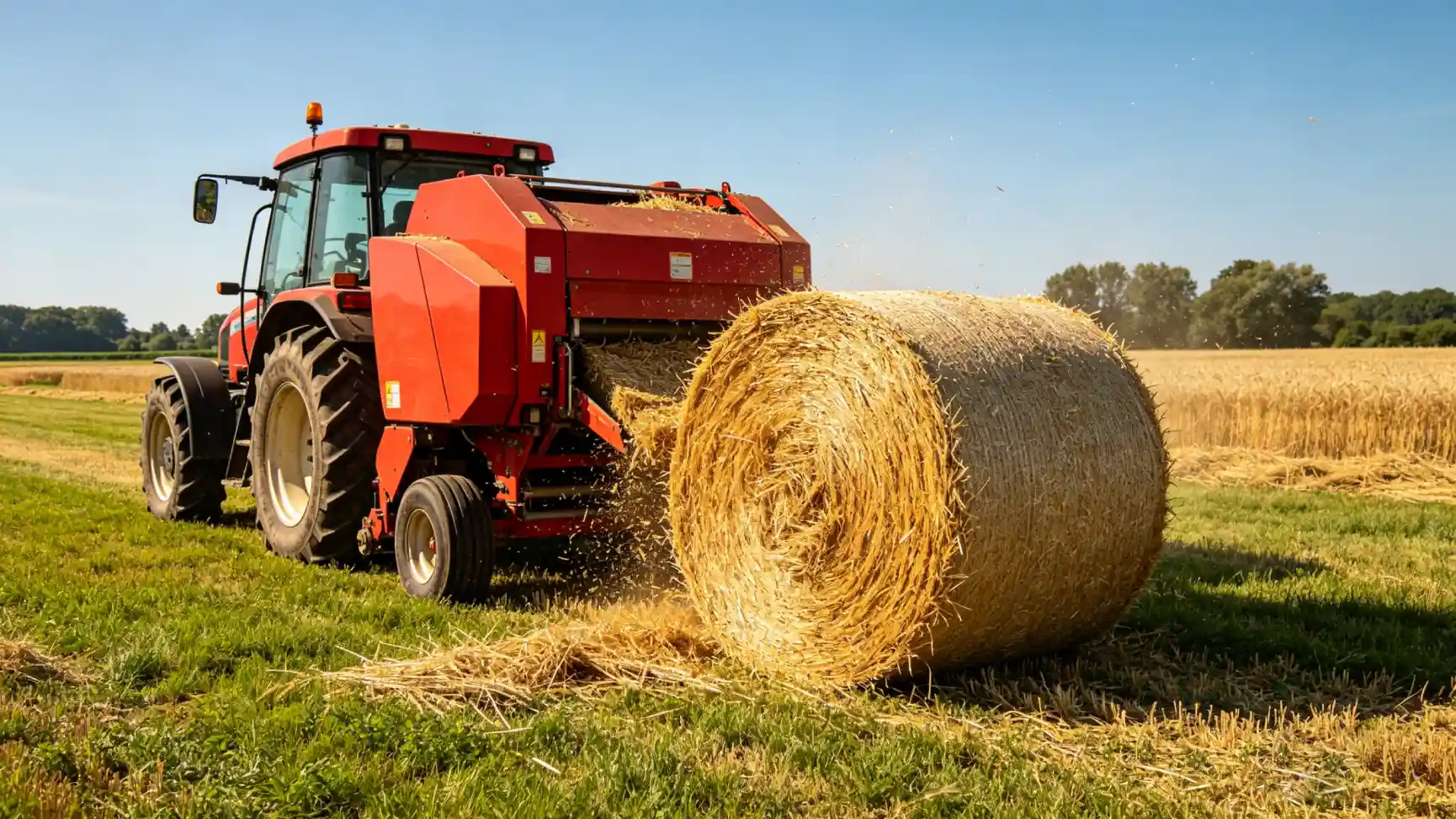 40mm baler hydraulic cylinder installed on round hay baler pre-compression mechanism agricultural hydraulic actuator